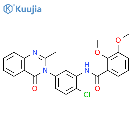 N-2-chloro-5-(2-methyl-4-oxo-3,4-dihydroquinazolin-3-yl)phenyl-2,3-dimethoxybenzamide structure