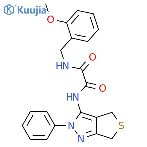 N'-(2-methoxyphenyl)methyl-N-{2-phenyl-2H,4H,6H-thieno3,4-cpyrazol-3-yl}ethanediamide structure