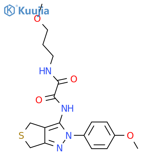 N'-2-(4-methoxyphenyl)-2H,4H,6H-thieno3,4-cpyrazol-3-yl-N-(3-methoxypropyl)ethanediamide structure