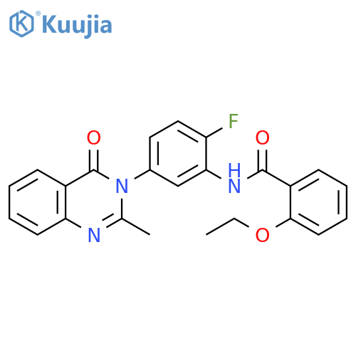 2-ethoxy-N-2-fluoro-5-(2-methyl-4-oxo-3,4-dihydroquinazolin-3-yl)phenylbenzamide structure