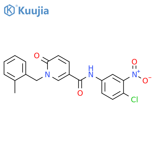 N-(4-chloro-3-nitrophenyl)-1-(2-methylphenyl)methyl-6-oxo-1,6-dihydropyridine-3-carboxamide structure