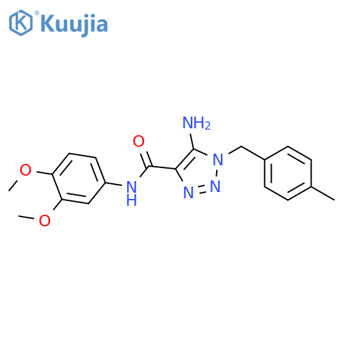 5-amino-N-(3,4-dimethoxyphenyl)-1-(4-methylphenyl)methyl-1H-1,2,3-triazole-4-carboxamide structure