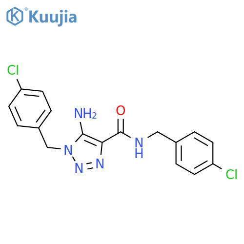 5-amino-N,1-bis(4-chlorophenyl)methyl-1H-1,2,3-triazole-4-carboxamide structure