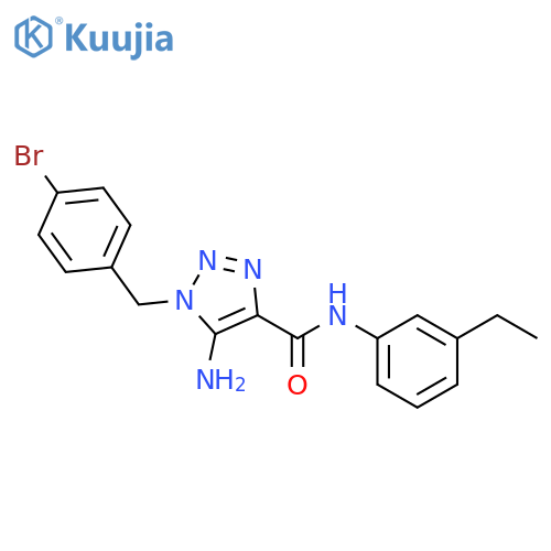 5-amino-1-(4-bromophenyl)methyl-N-(3-ethylphenyl)-1H-1,2,3-triazole-4-carboxamide structure