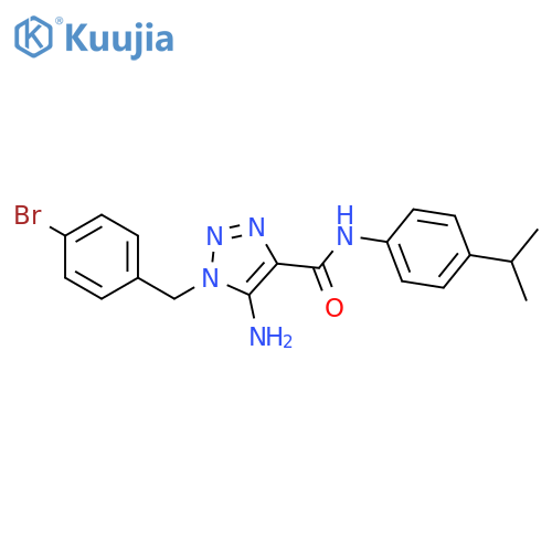 5-amino-1-(4-bromophenyl)methyl-N-4-(propan-2-yl)phenyl-1H-1,2,3-triazole-4-carboxamide structure