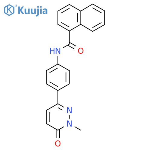 N-4-(1-methyl-6-oxo-1,6-dihydropyridazin-3-yl)phenylnaphthalene-1-carboxamide structure