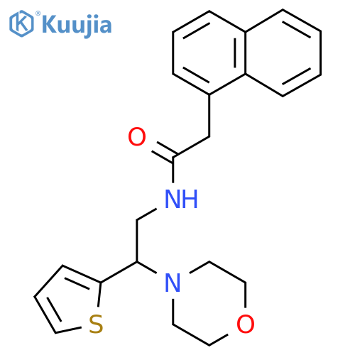 N-2-(morpholin-4-yl)-2-(thiophen-2-yl)ethyl-2-(naphthalen-1-yl)acetamide structure