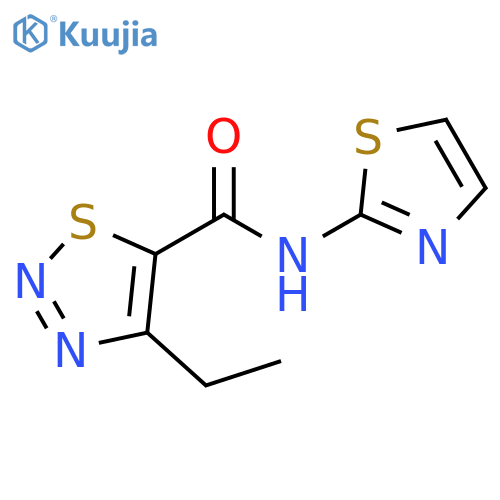 4-ethyl-N-(1,3-thiazol-2-yl)-1,2,3-thiadiazole-5-carboxamide structure