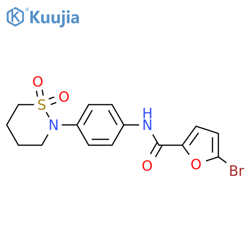 5-bromo-N-4-(1,1-dioxo-1lambda6,2-thiazinan-2-yl)phenylfuran-2-carboxamide structure