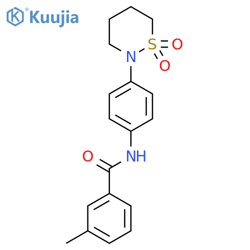 N-4-(1,1-dioxo-1lambda6,2-thiazinan-2-yl)phenyl-3-methylbenzamide structure