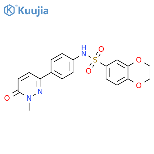 N-4-(1-methyl-6-oxo-1,6-dihydropyridazin-3-yl)phenyl-2,3-dihydro-1,4-benzodioxine-6-sulfonamide structure