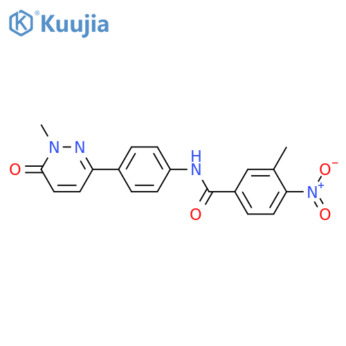 3-methyl-N-4-(1-methyl-6-oxo-1,6-dihydropyridazin-3-yl)phenyl-4-nitrobenzamide structure