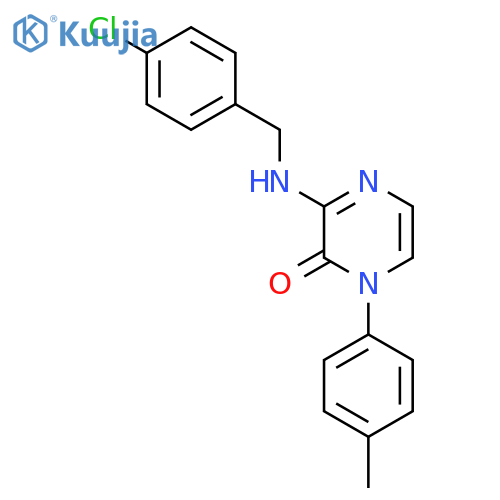 3-{(4-chlorophenyl)methylamino}-1-(4-methylphenyl)-1,2-dihydropyrazin-2-one structure