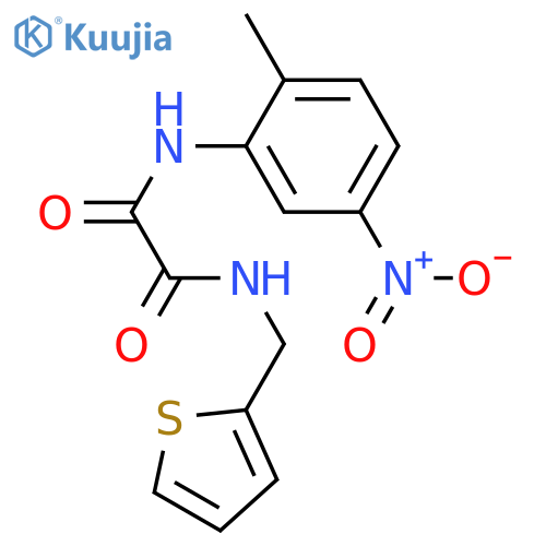 N'-(2-methyl-5-nitrophenyl)-N-(thiophen-2-yl)methylethanediamide structure