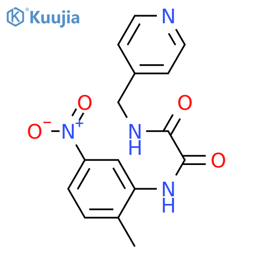 N-(2-methyl-5-nitrophenyl)-N'-(pyridin-4-yl)methylethanediamide structure