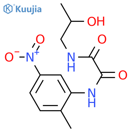 N-(2-hydroxypropyl)-N'-(2-methyl-5-nitrophenyl)ethanediamide structure