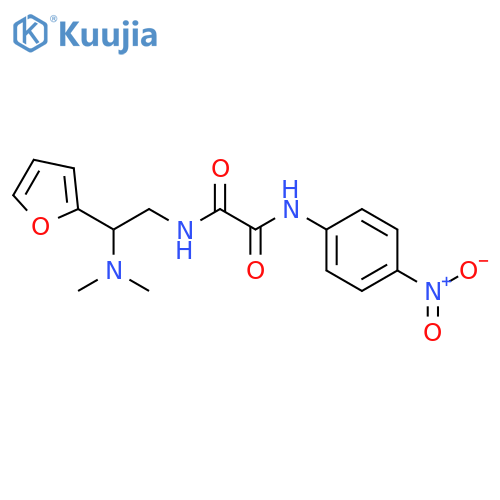 N-2-(dimethylamino)-2-(furan-2-yl)ethyl-N'-(4-nitrophenyl)ethanediamide structure