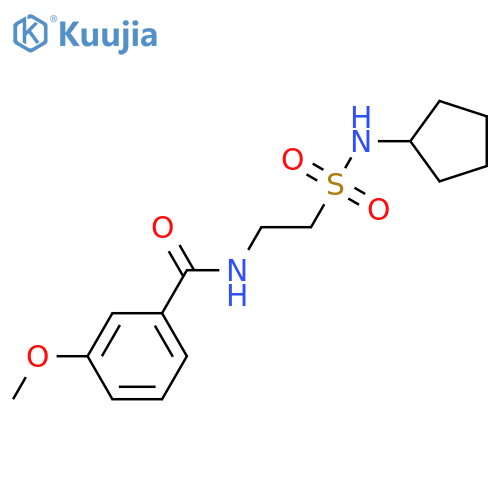 N-2-(cyclopentylsulfamoyl)ethyl-3-methoxybenzamide structure