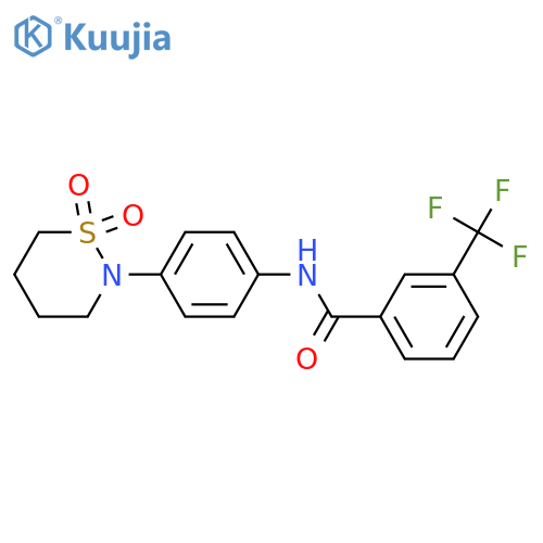 N-4-(1,1-dioxo-1lambda6,2-thiazinan-2-yl)phenyl-3-(trifluoromethyl)benzamide structure