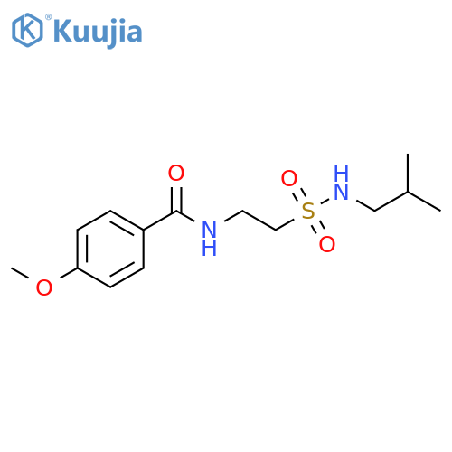 4-methoxy-N-{2-(2-methylpropyl)sulfamoylethyl}benzamide structure