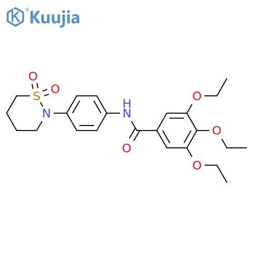 N-4-(1,1-dioxo-1lambda6,2-thiazinan-2-yl)phenyl-3,4,5-triethoxybenzamide structure