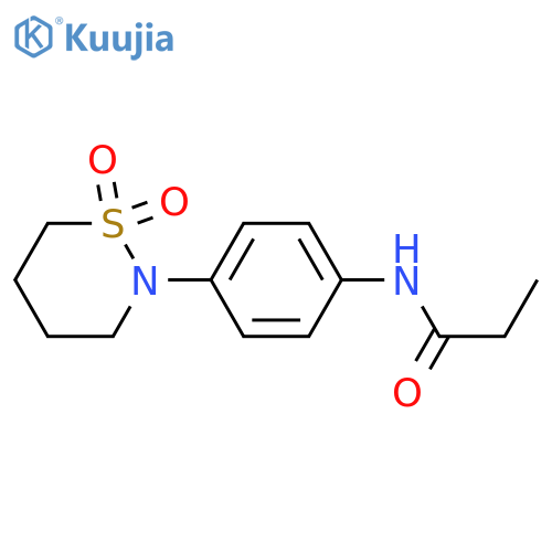 N-[4-(1,1-dioxothiazinan-2-yl)phenyl]propanamide structure