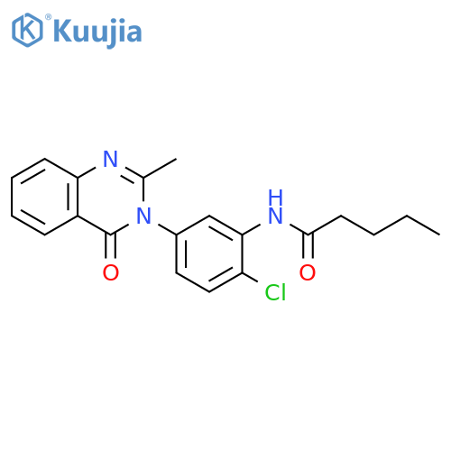 N-2-chloro-5-(2-methyl-4-oxo-3,4-dihydroquinazolin-3-yl)phenylpentanamide structure