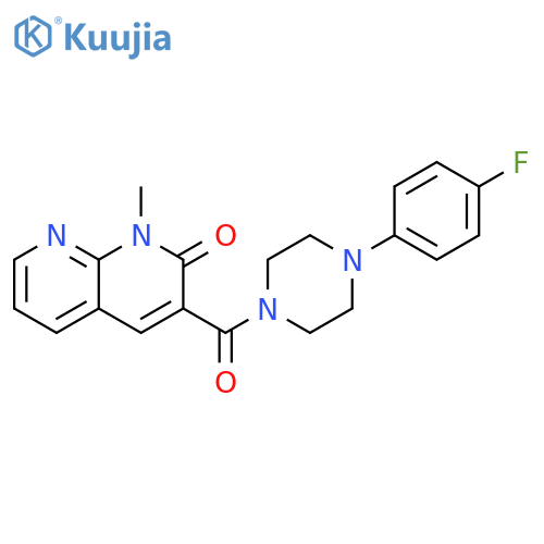 3-4-(4-fluorophenyl)piperazine-1-carbonyl-1-methyl-1,2-dihydro-1,8-naphthyridin-2-one structure