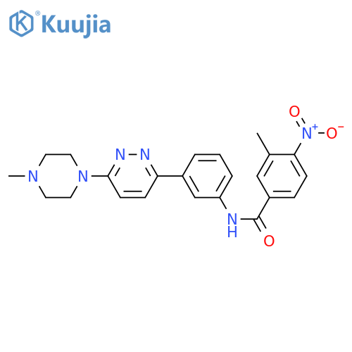 3-methyl-N-{3-6-(4-methylpiperazin-1-yl)pyridazin-3-ylphenyl}-4-nitrobenzamide structure