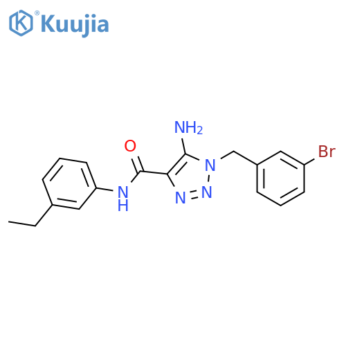 5-amino-1-(3-bromophenyl)methyl-N-(3-ethylphenyl)-1H-1,2,3-triazole-4-carboxamide structure
