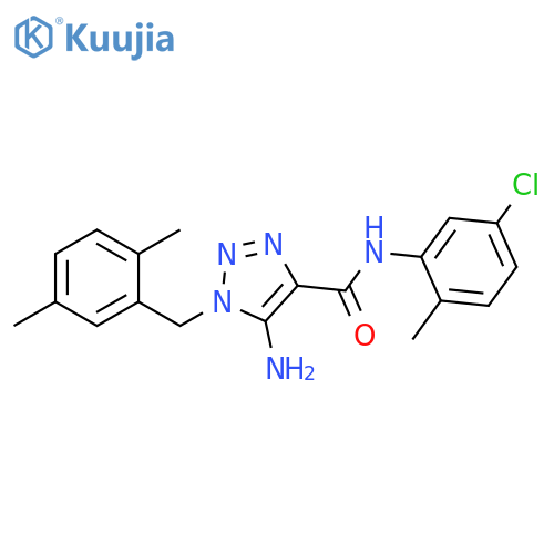 5-amino-N-(5-chloro-2-methylphenyl)-1-(2,5-dimethylphenyl)methyl-1H-1,2,3-triazole-4-carboxamide structure