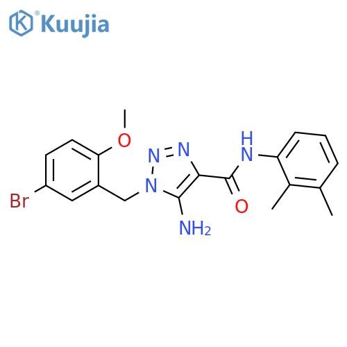 5-amino-1-(5-bromo-2-methoxyphenyl)methyl-N-(2,3-dimethylphenyl)-1H-1,2,3-triazole-4-carboxamide structure