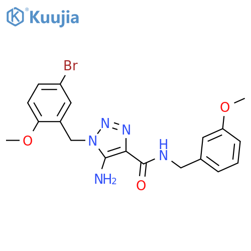 5-amino-1-(5-bromo-2-methoxyphenyl)methyl-N-(3-methoxyphenyl)methyl-1H-1,2,3-triazole-4-carboxamide structure