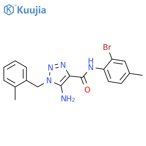 5-amino-N-(2-bromo-4-methylphenyl)-1-(2-methylphenyl)methyl-1H-1,2,3-triazole-4-carboxamide structure