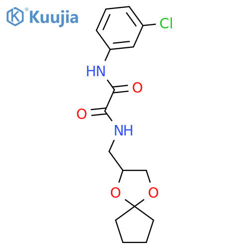 N'-(3-chlorophenyl)-N-({1,4-dioxaspiro4.4nonan-2-yl}methyl)ethanediamide structure