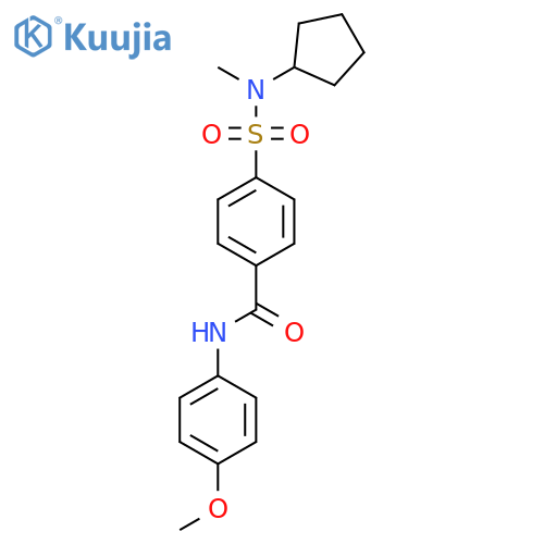 4-cyclopentyl(methyl)sulfamoyl-N-(4-methoxyphenyl)benzamide structure