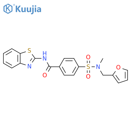 N-(1,3-benzothiazol-2-yl)-4-{(furan-2-yl)methyl(methyl)sulfamoyl}benzamide structure
