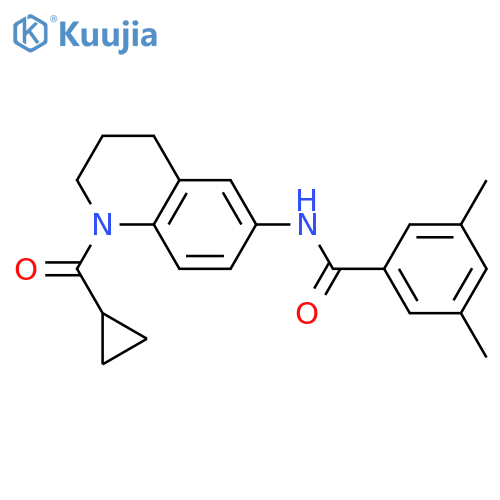 N-(1-cyclopropanecarbonyl-1,2,3,4-tetrahydroquinolin-6-yl)-3,5-dimethylbenzamide structure
