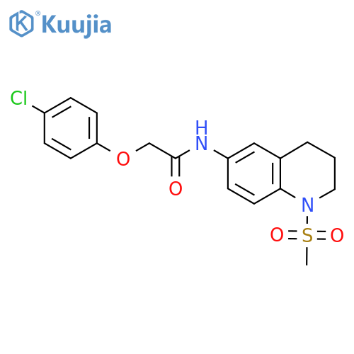 2-(4-chlorophenoxy)-N-(1-methanesulfonyl-1,2,3,4-tetrahydroquinolin-6-yl)acetamide structure