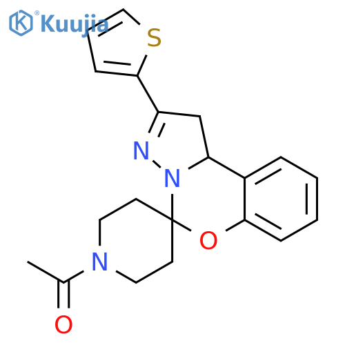 1-4'-(thiophen-2-yl)-8'-oxa-5',6'-diazaspiropiperidine-4,7'-tricyclo7.4.0.0^{2,6}tridecane-1'(9'),4',10',12'-tetraen-1-ylethan-1-one structure