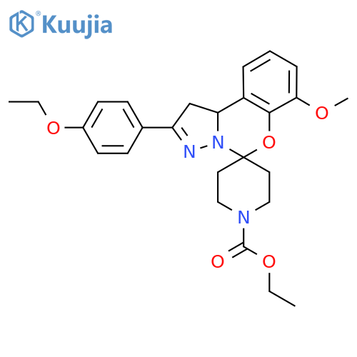 ethyl 4'-(4-ethoxyphenyl)-10'-methoxy-8'-oxa-5',6'-diazaspiropiperidine-4,7'-tricyclo7.4.0.0^{2,6}tridecane-1'(9'),4',10',12'-tetraene-1-carboxylate structure