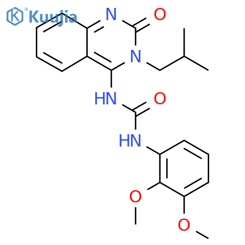 1-(2,3-dimethoxyphenyl)-3-(4E)-3-(2-methylpropyl)-2-oxo-1,2,3,4-tetrahydroquinazolin-4-ylideneurea structure