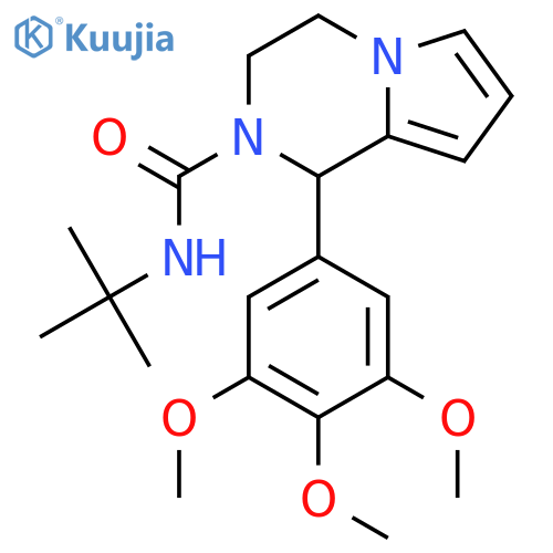 N-tert-butyl-1-(3,4,5-trimethoxyphenyl)-1H,2H,3H,4H-pyrrolo1,2-apyrazine-2-carboxamide structure