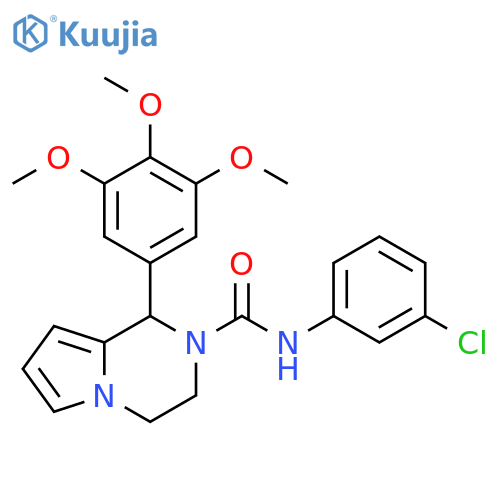 N-(3-chlorophenyl)-1-(3,4,5-trimethoxyphenyl)-1H,2H,3H,4H-pyrrolo1,2-apyrazine-2-carboxamide structure