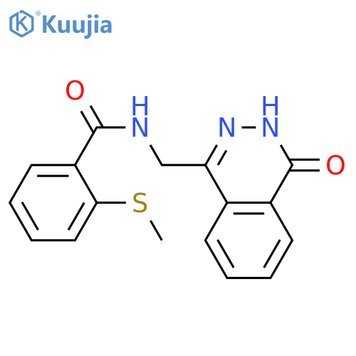 2-(methylsulfanyl)-N-(4-oxo-3,4-dihydrophthalazin-1-yl)methylbenzamide structure