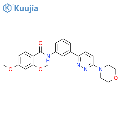 2,4-dimethoxy-N-{3-6-(morpholin-4-yl)pyridazin-3-ylphenyl}benzamide structure