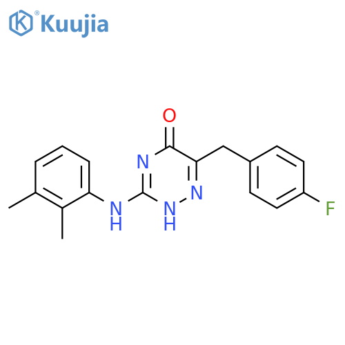 3-(2,3-dimethylphenyl)amino-6-(4-fluorophenyl)methyl-4,5-dihydro-1,2,4-triazin-5-one structure