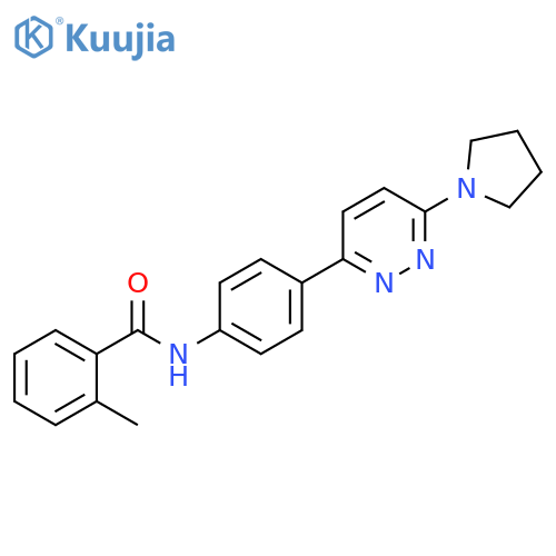 2-methyl-N-{4-6-(pyrrolidin-1-yl)pyridazin-3-ylphenyl}benzamide structure