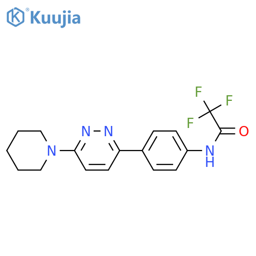 2,2,2-trifluoro-N-{4-6-(piperidin-1-yl)pyridazin-3-ylphenyl}acetamide structure