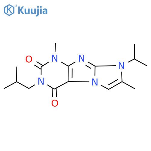 1,7-dimethyl-3-(2-methylpropyl)-8-(propan-2-yl)-1H,2H,3H,4H,8H-imidazo1,2-gpurine-2,4-dione structure